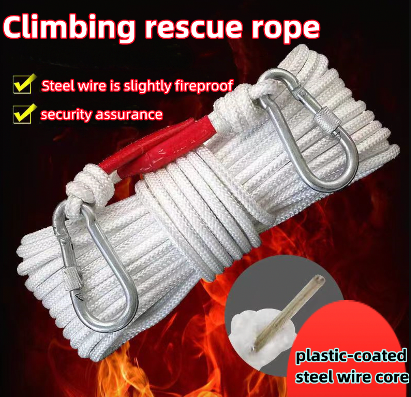 Fire Resistant Safety Rescue Rope