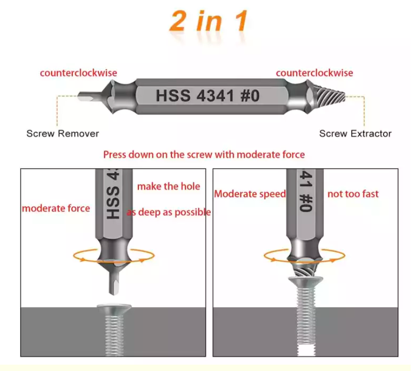 Screw Extractor Drill Bits Set