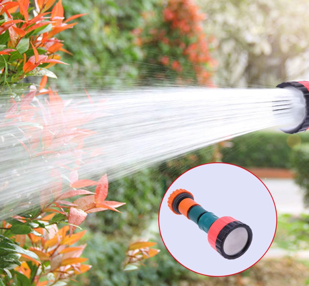 Garden water booster nozzle