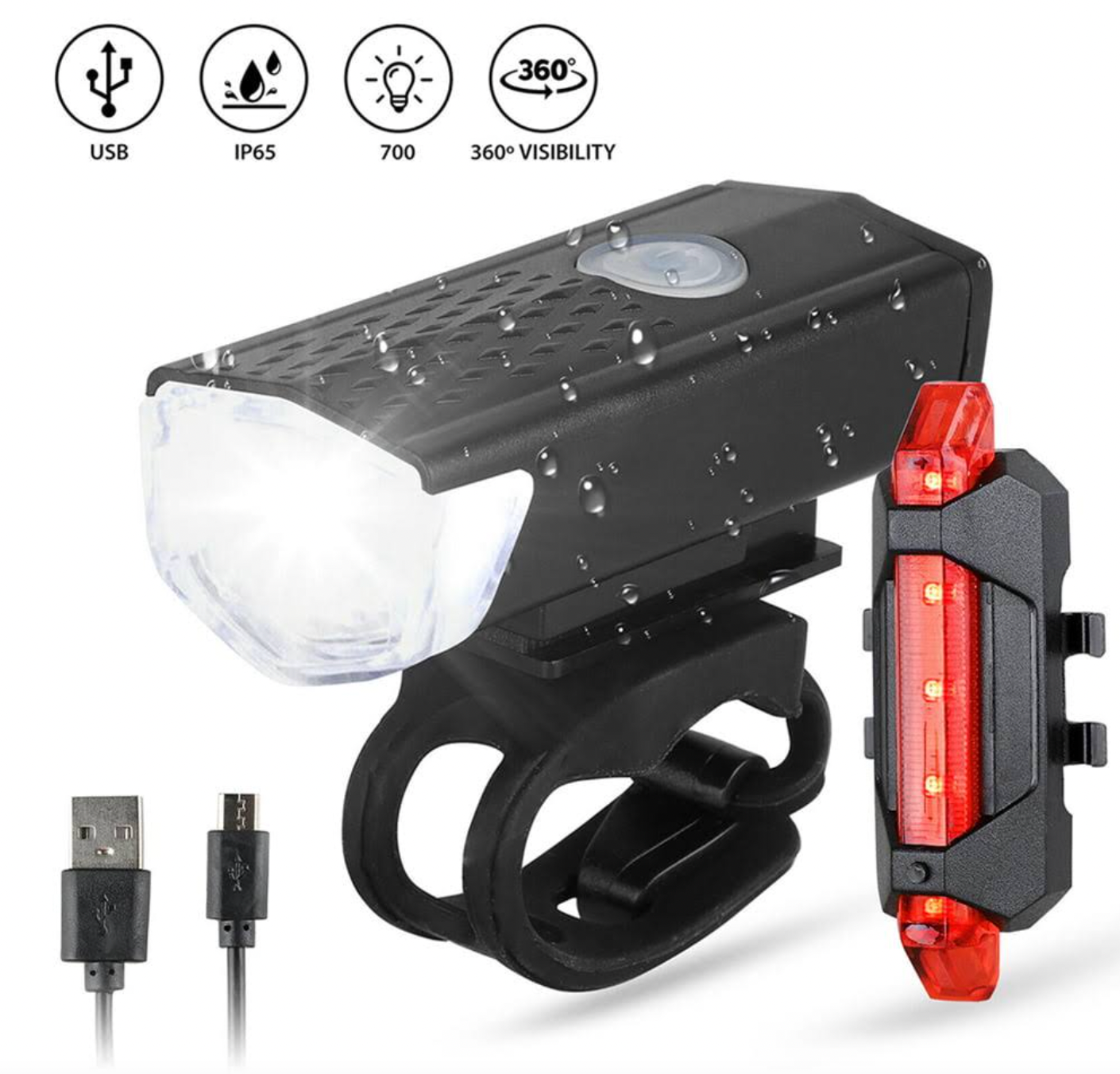 Bike Bicycle Lights USB LED