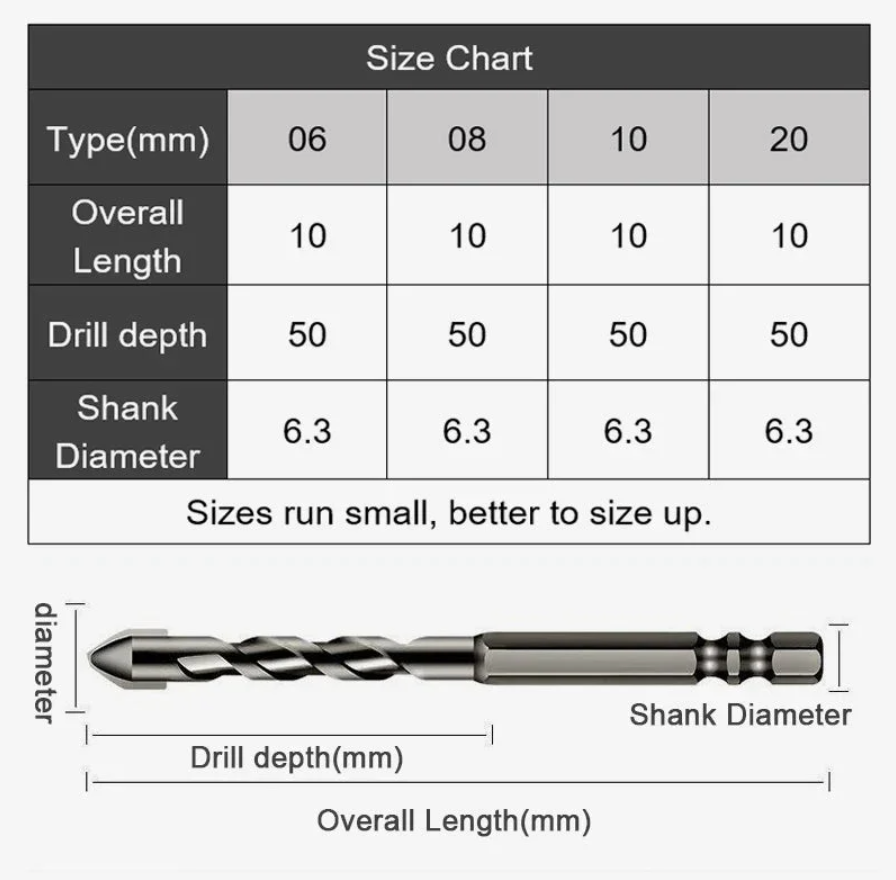 Cross Drill Bit