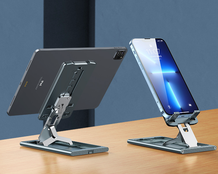 Folding phone holder