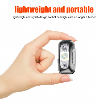 Head flashlight with sensor