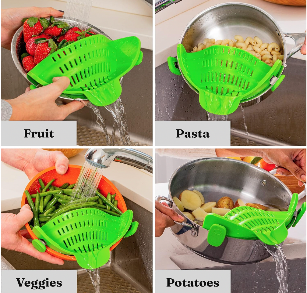 CLIP ON SILICONE STRAINER