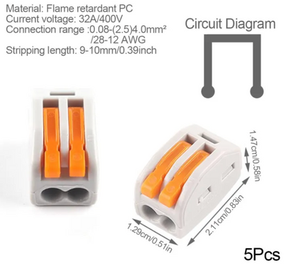 2-pole electrical wire splitter