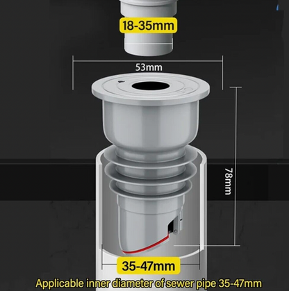 Silicon plug deodorizes water pipes