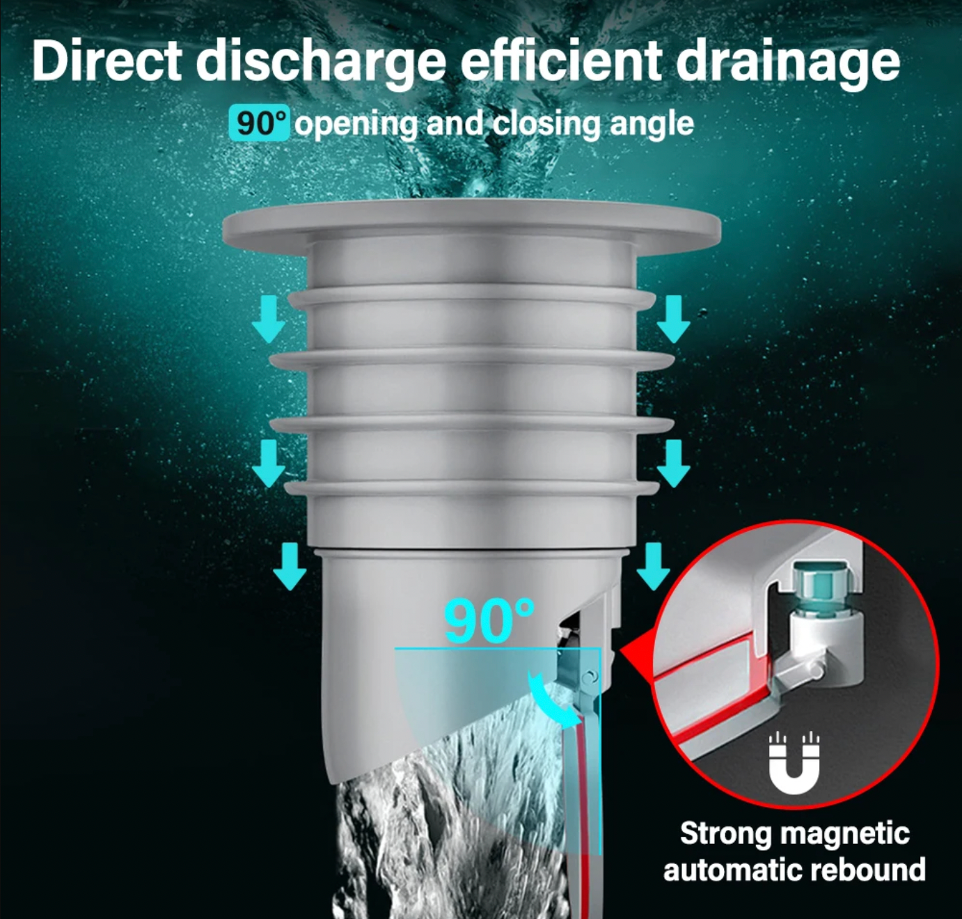 Silicon plug deodorizes water pipes