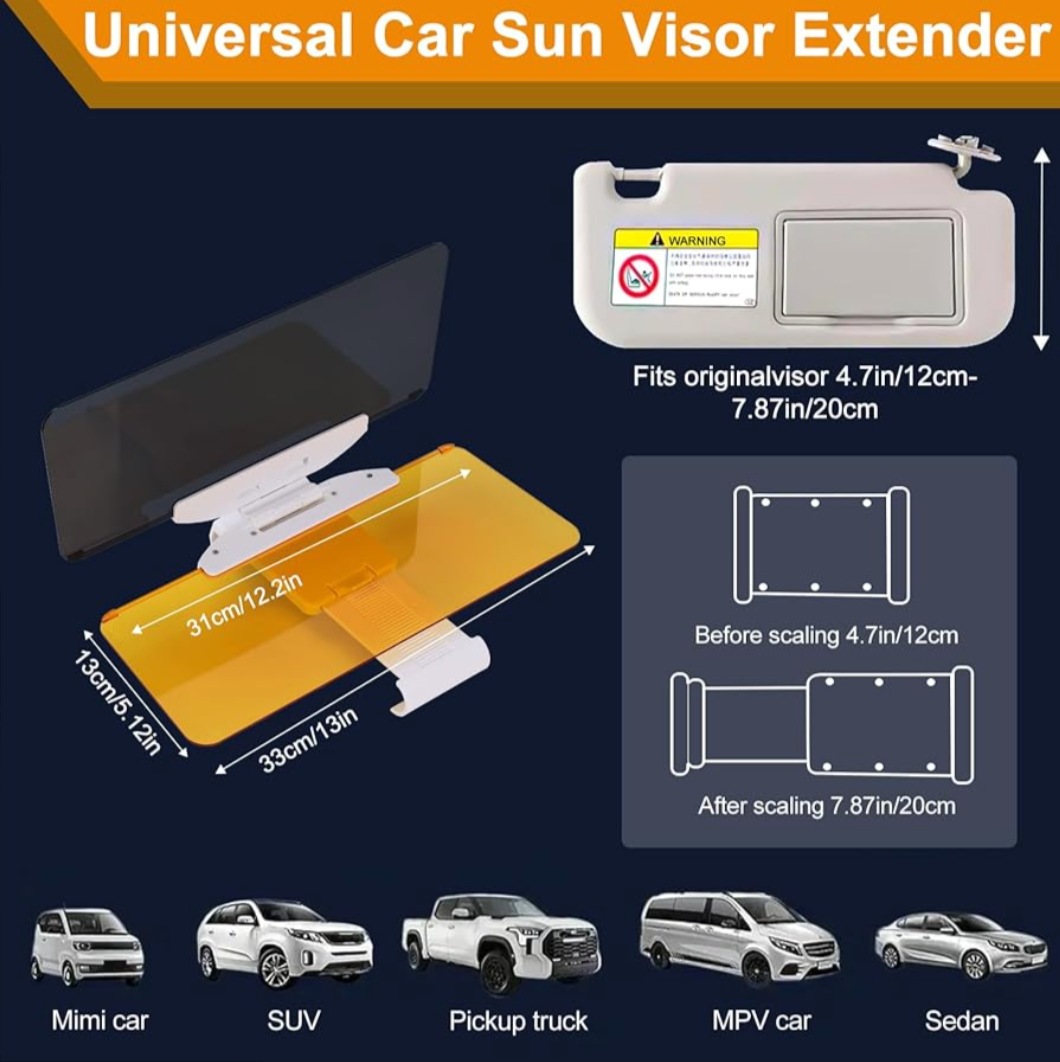 2 in 1 Car Anti-Glare Visor